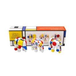 ELEFANTI ODE TO MONDRIAN 3 PZ 7 CM
