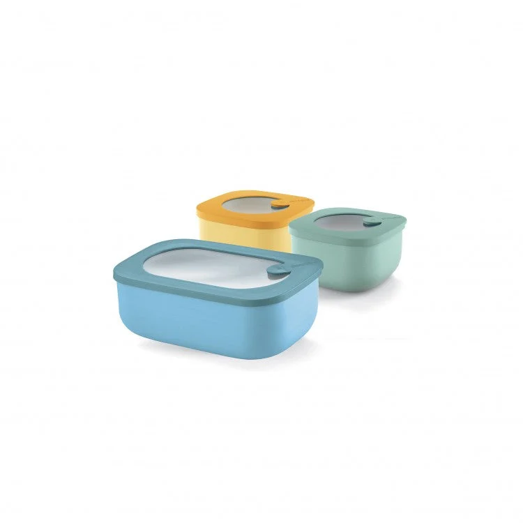 GUZZINI Set 3 Contenitori Bassi Store & Plus Chef Line Multicolo