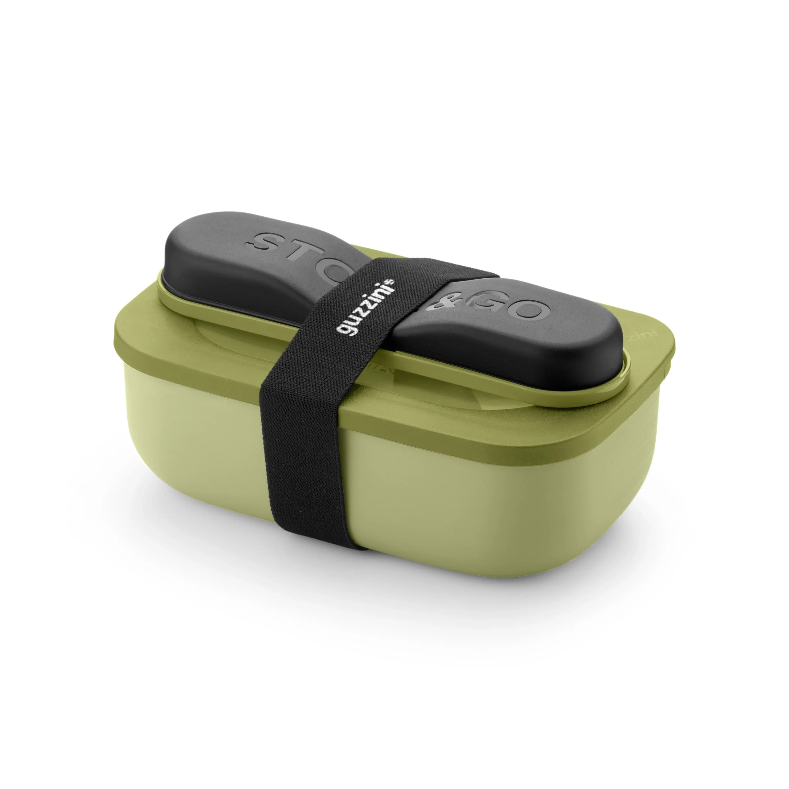 GUZZINI Set Lunch Box con Posate da Viaggio  Store & Go Verde Avocado