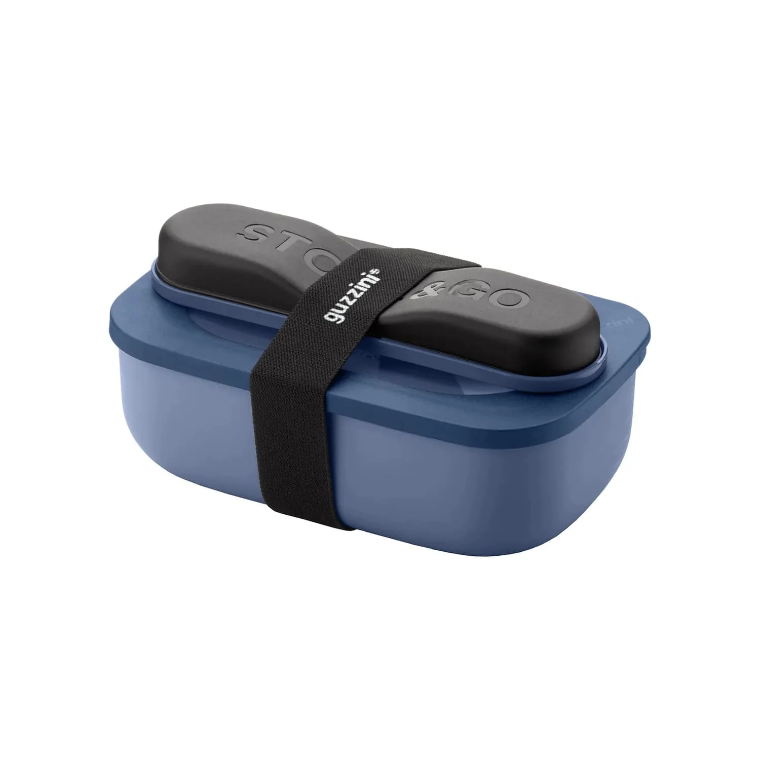 GUZZINI Set Lunch Box con Posate da Viaggio  Store & Go Blu Zaffiro