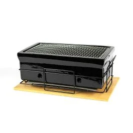 SHICHIRIN BBQ DA TAVOLO RETTANGOLARE BLACK EDITION
