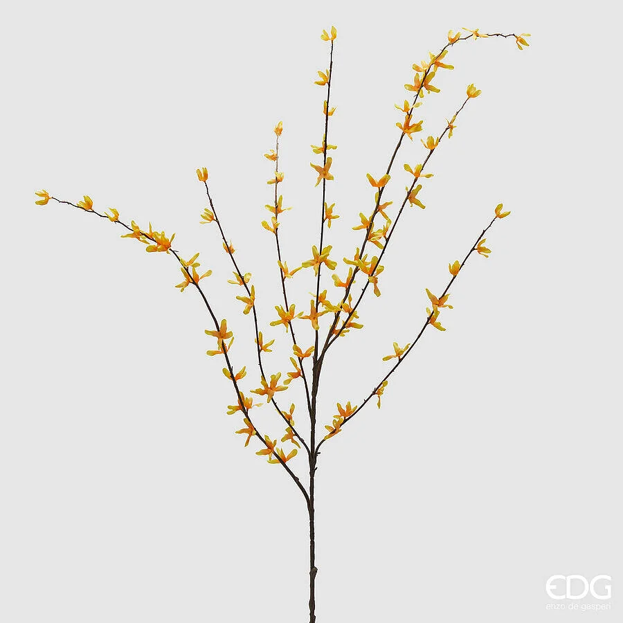 EDG Enzo De Gasperi Ramo Forsitzia Rex 7 Rami Artificiale H 120 Cm Yellow