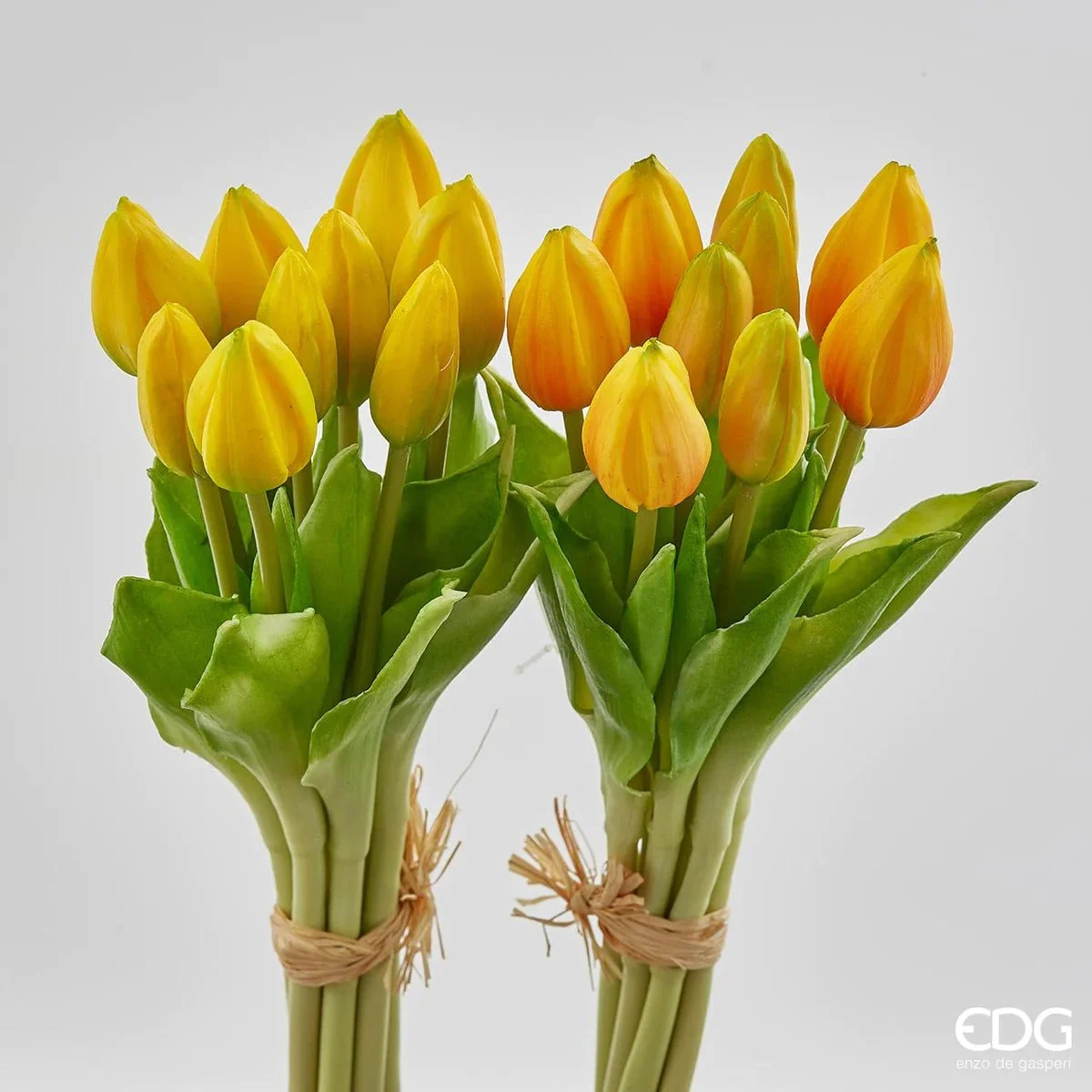 EDG Enzo De Gasperi Bouquet Tulipani 9 Boccioli H 29 Cm Artificiali Ass. Giallo 1 Pz