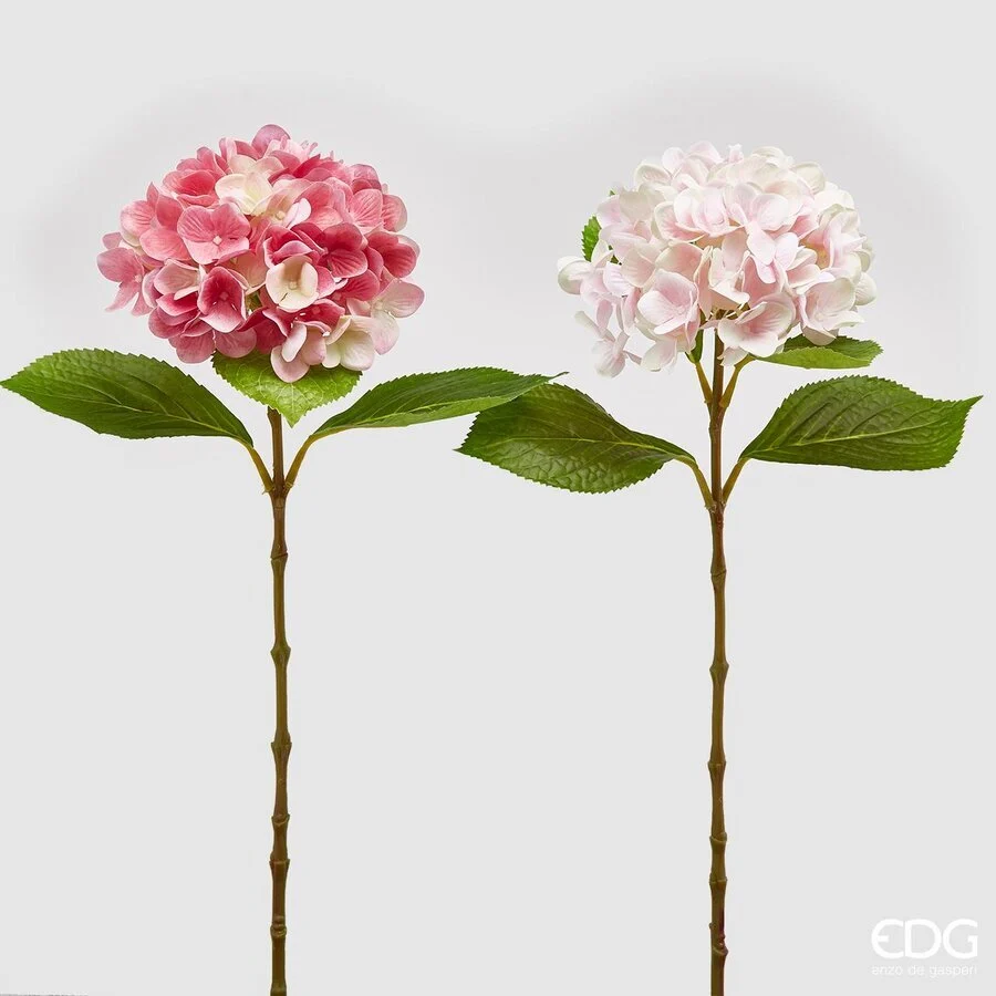EDG Enzo De Gasperi Ramo Ortensia Nobile Artificiale H 58 Cm Ass. Two Tone Pink 1 Pz