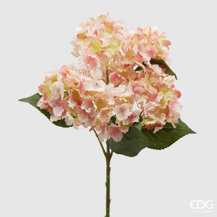 EDG Enzo De Gasperi Ramo Ortensia Frast. Artificiale H 57 Cm Pink Cream