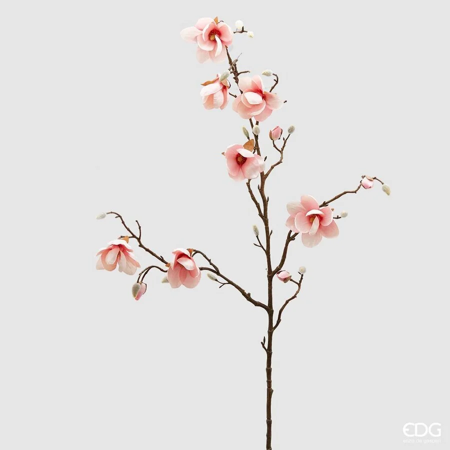 EDG Enzo De Gasperi Ramo Magnolia Stellata Artificiale H 120 Cm Pink