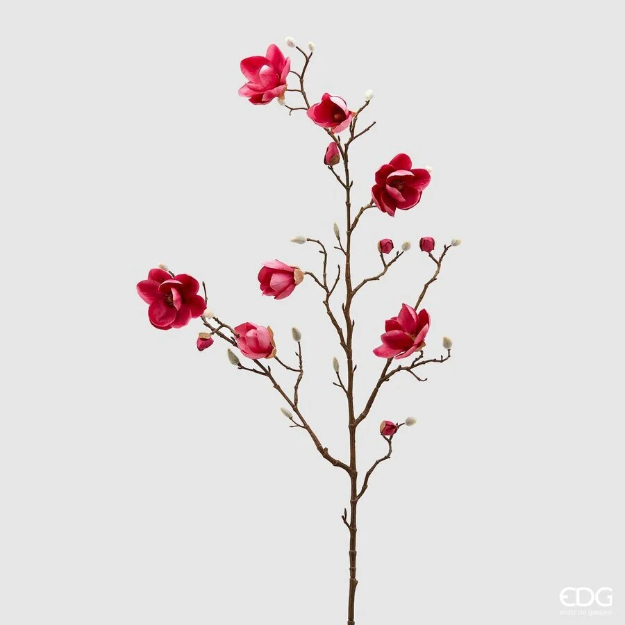 EDG Enzo De Gasperi Ramo Magnolia Stellata Artificiale H 120 Cm Fuchsia