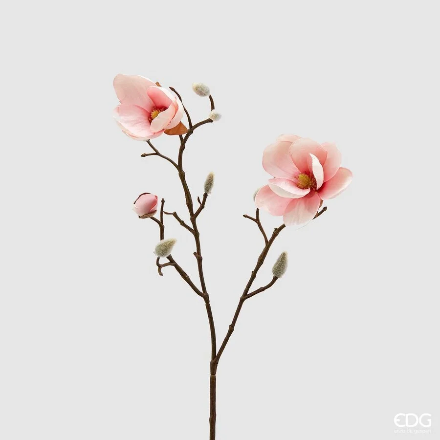 EDG Enzo De Gasperi Ramo Magnolia Stellata Artificiale H 53 Cm Pink