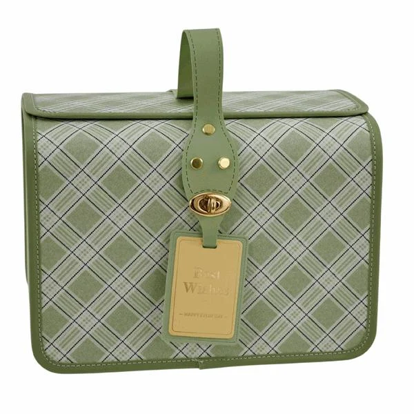L'Arcolaio Bauletto Rettangolare Grande Vintage Green 28,8x20,7x20 cm