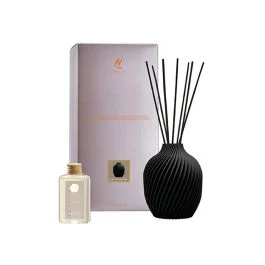 GIFT SET VASO 14 CM NERO - LATTE & AMBRA DOLCE