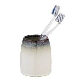OSTETO BICCHIERE PORTASPAZZOLINI IN CERAMICA