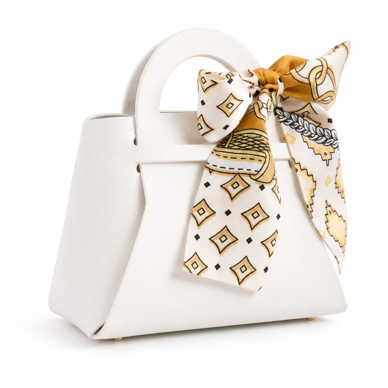 Bonturi Casa BORSETTA MINI Bomboniera FOULARD WHITE Portaconfetti 1 Pz