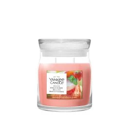 CANDELA IN GIARA MEDIA WHITE STRAWBERRY BELLINI