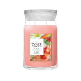 CANDELA IN GIARA GRANDE WHITE STRAWBERRY BELLINI