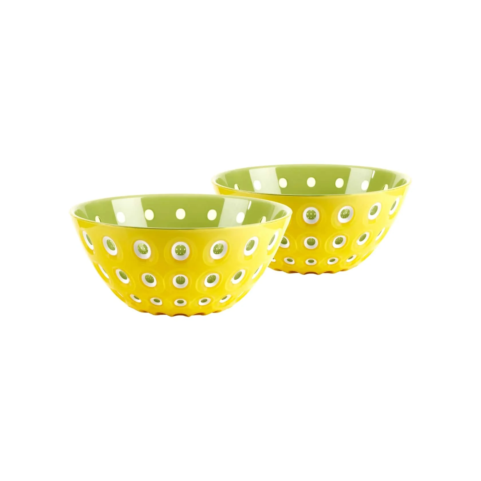 GUZZINI Set 2 Ciotoline Le Murrine in San D 12,5 Cm Zafferano, Bianco, Verde Ninfea