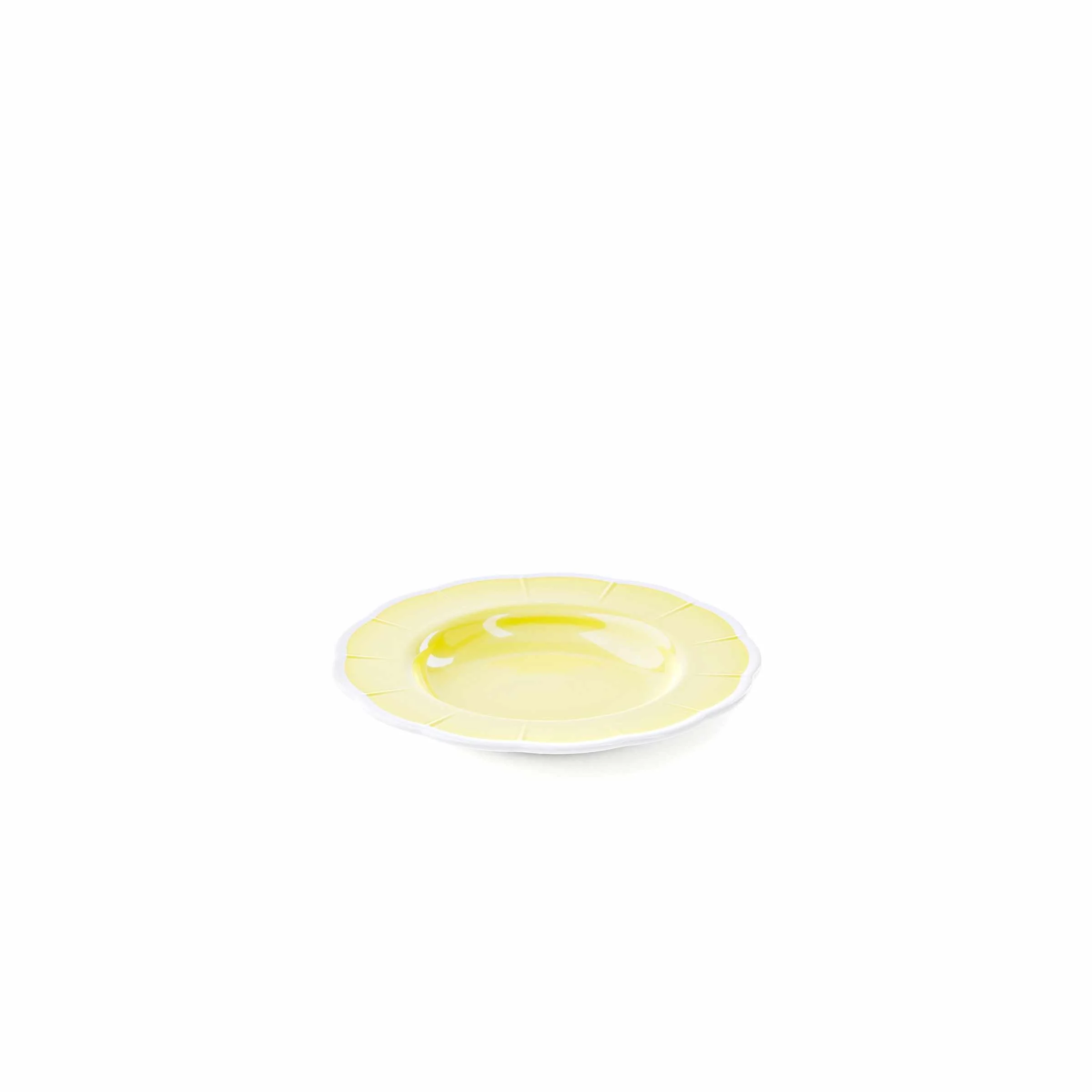 GUZZINI Piatto Fondo Melamina Flora D 24 Cm Table Decor Giallo Polvere