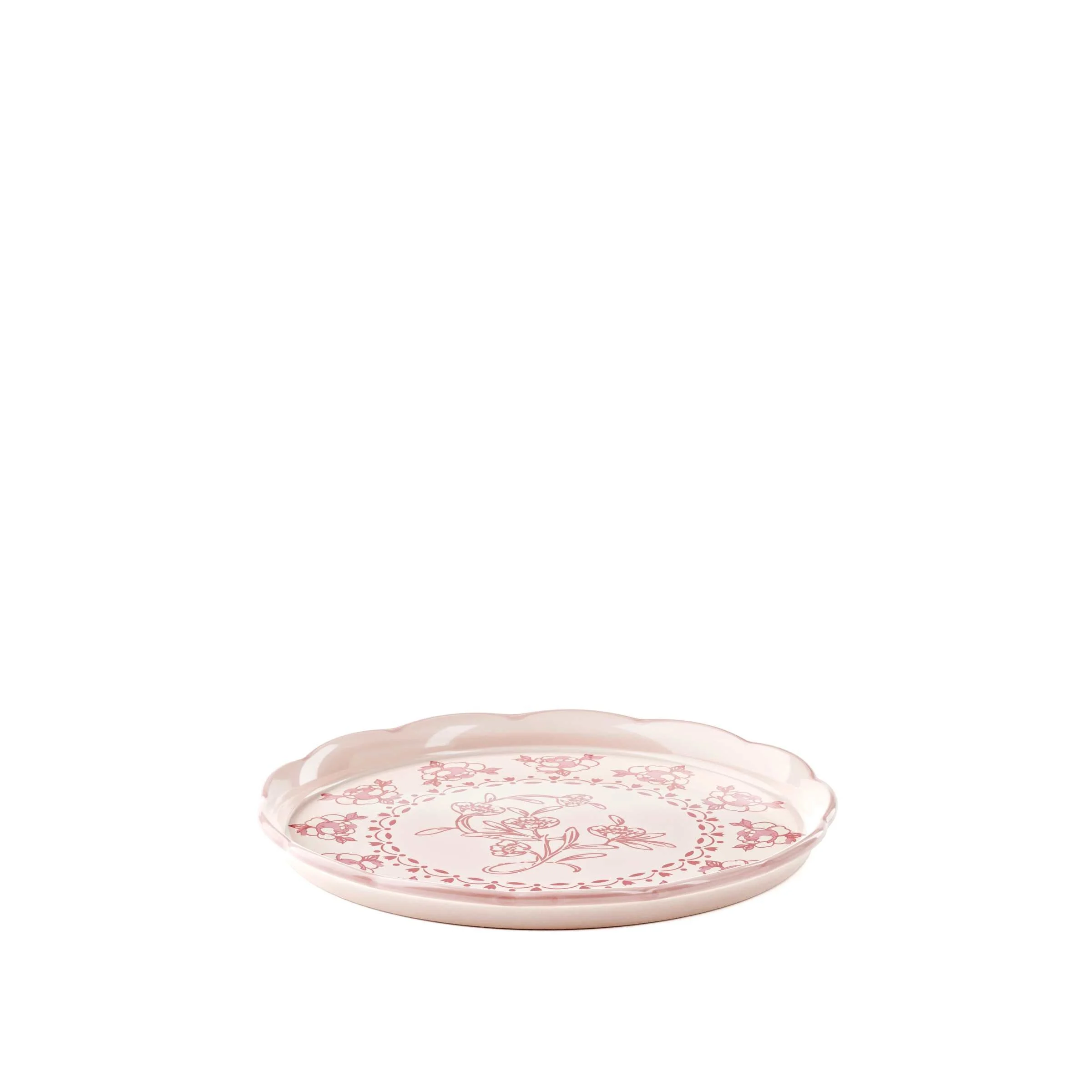 GUZZINI Vassoio Tondo Piccolo Melamina Josephine D 31,5 Cm Table Decor Rosa Polvere