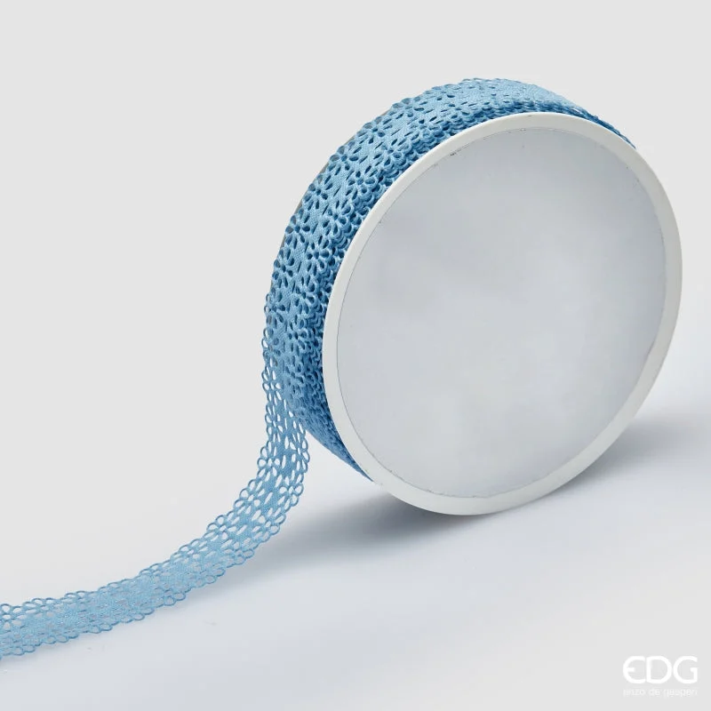 EDG Enzo De Gasperi Nastro Ricamo H 2,5 Cm L 15 Mt Blue