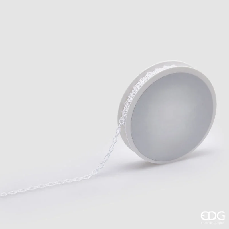 EDG Enzo De Gasperi Nastro Pizzo H 0,5 Cm L 10 Mt White