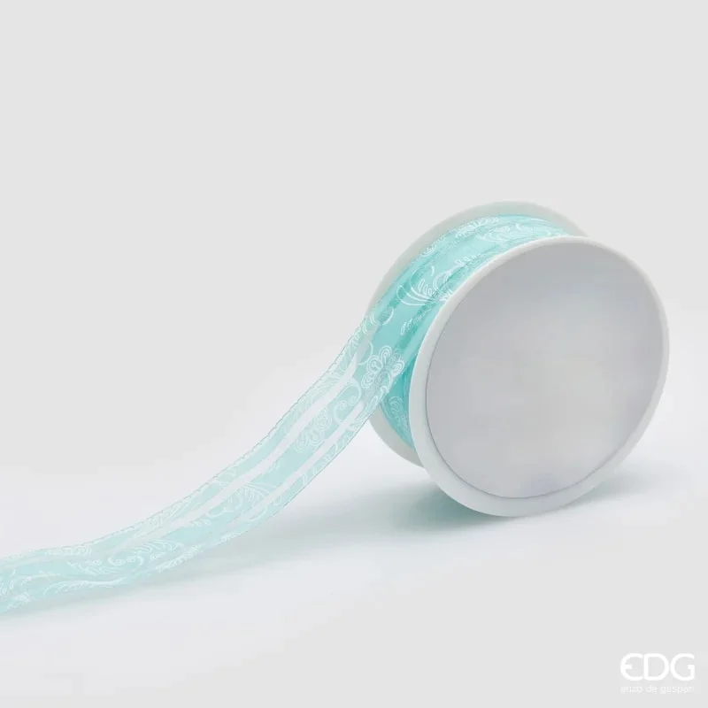 EDG Enzo De Gasperi Nastro Barocco H 4 Cm L 20 Mt Turquoise