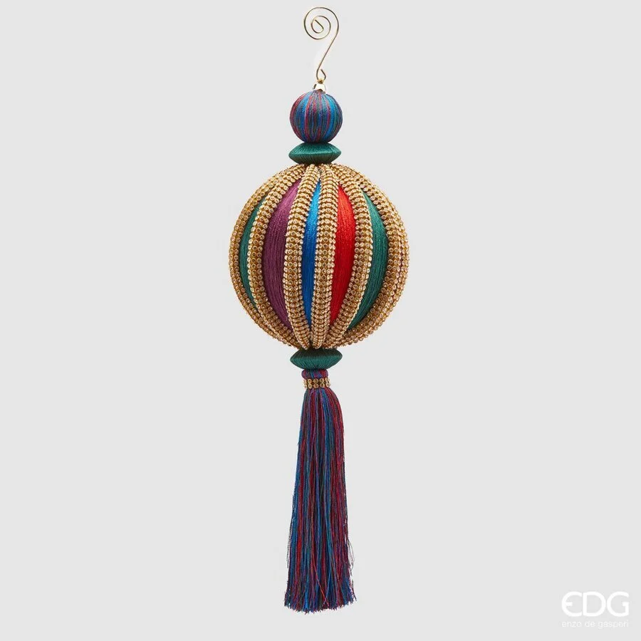 EDG Enzo De Gasperi Palla Natale Silk Zirc - Meriadia. H 35 Cm D 12 Cm Modello 1