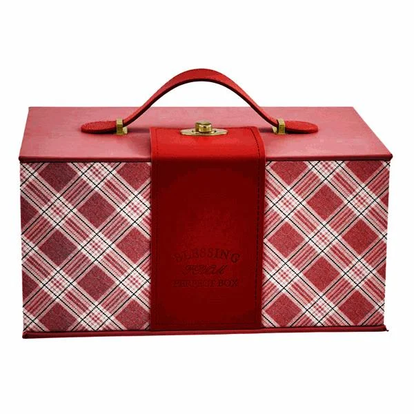 L'Arcolaio Bauletto Rettangolare Grande Vintage Red  28X19X14 Cm
