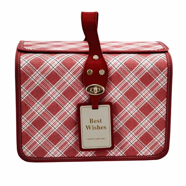 L'Arcolaio Bauletto Rettangolare Grande Vintage Red 28,8x20,7x20 cm