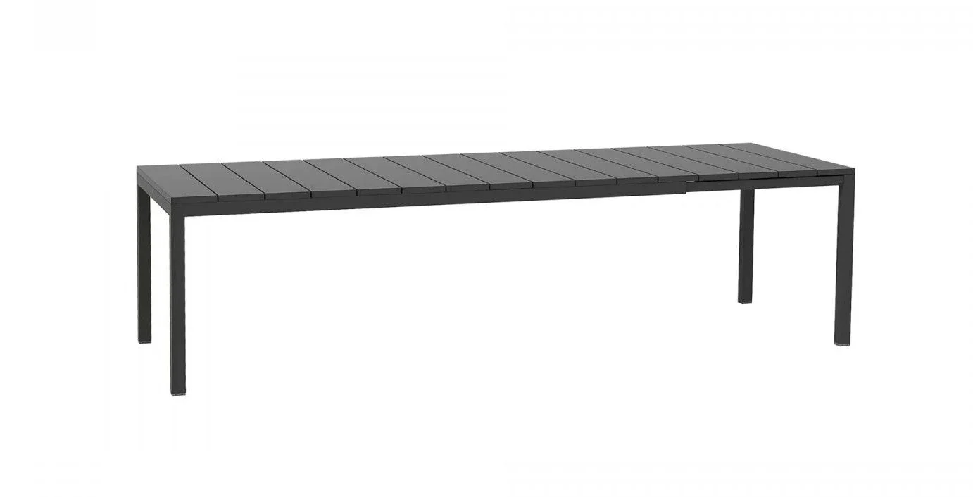 Nardi Tavolo Rio 210 Extensible Rettangolare 210 / 280 x 100 Cm H 76 Cm Alluminio Antracite