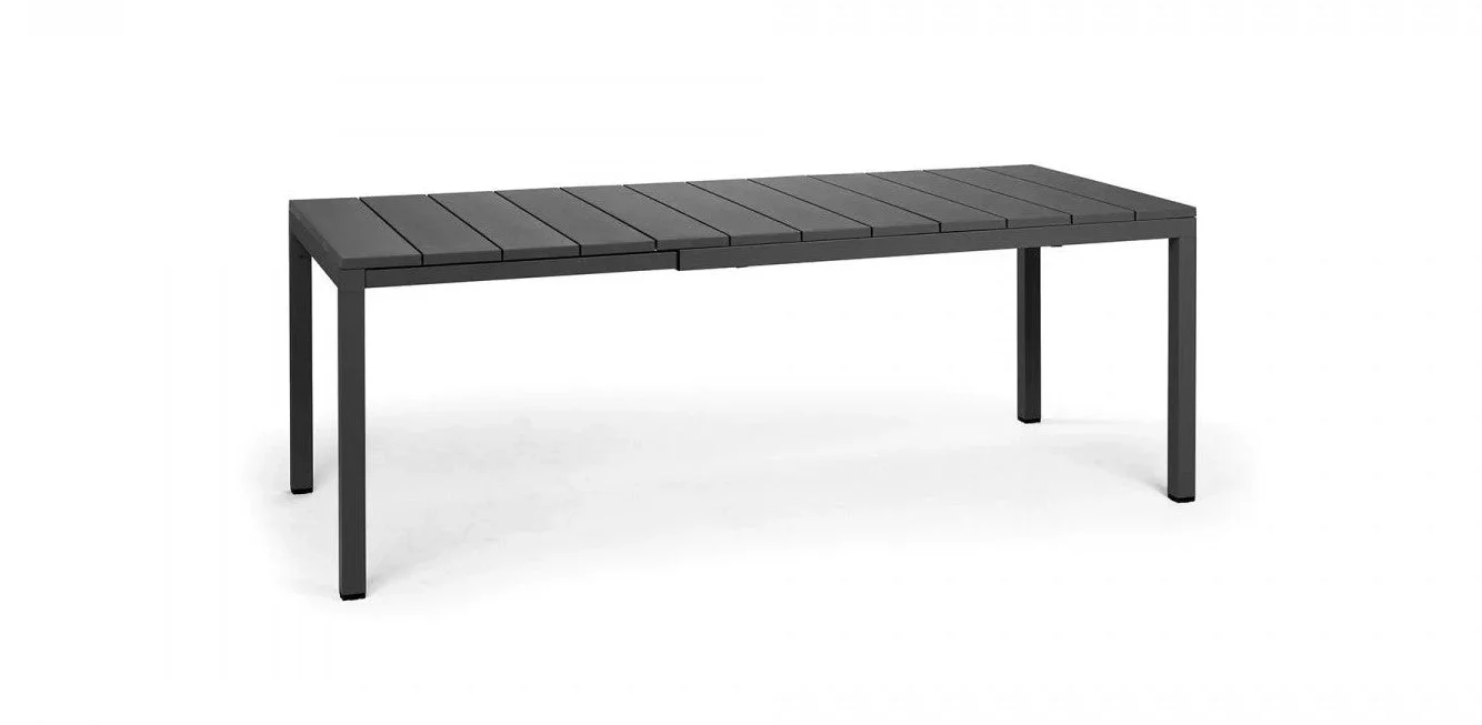 Nardi Tavolo Rio 140 Extensible Rettangolare 140 / 210 x 85 Cm H 76 Cm Alluminio Antracite
