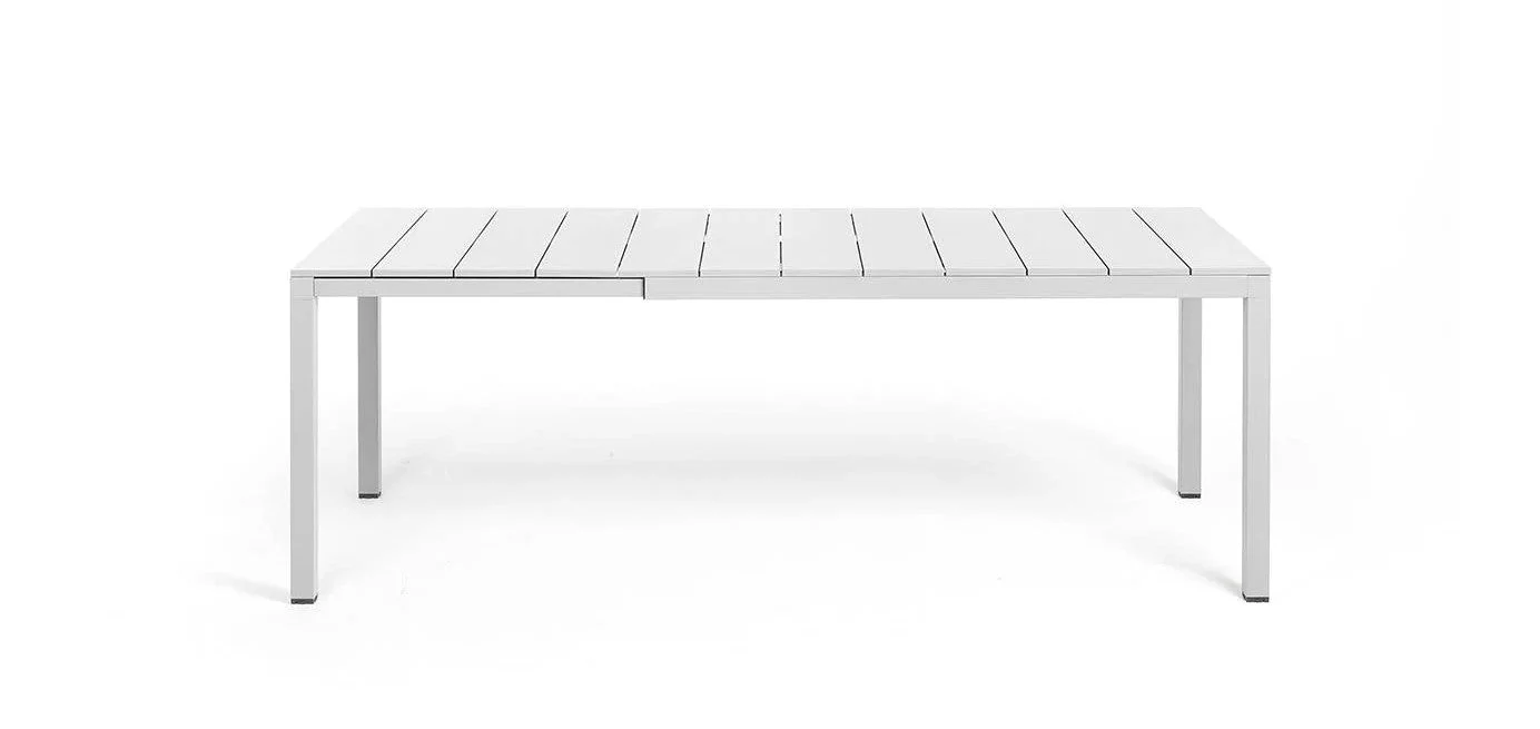 Nardi Tavolo Rio Alluminio 140 Extensible Rettangolare 140 / 210  x 85 Cm H 75 Cm Bianco
