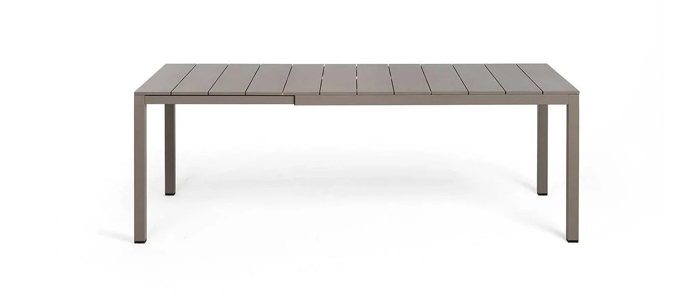 Nardi Tavolo Rio Alluminio 140 Extensible Rettangolare 140 / 210  x 85 Cm H 75 Cm Tortora