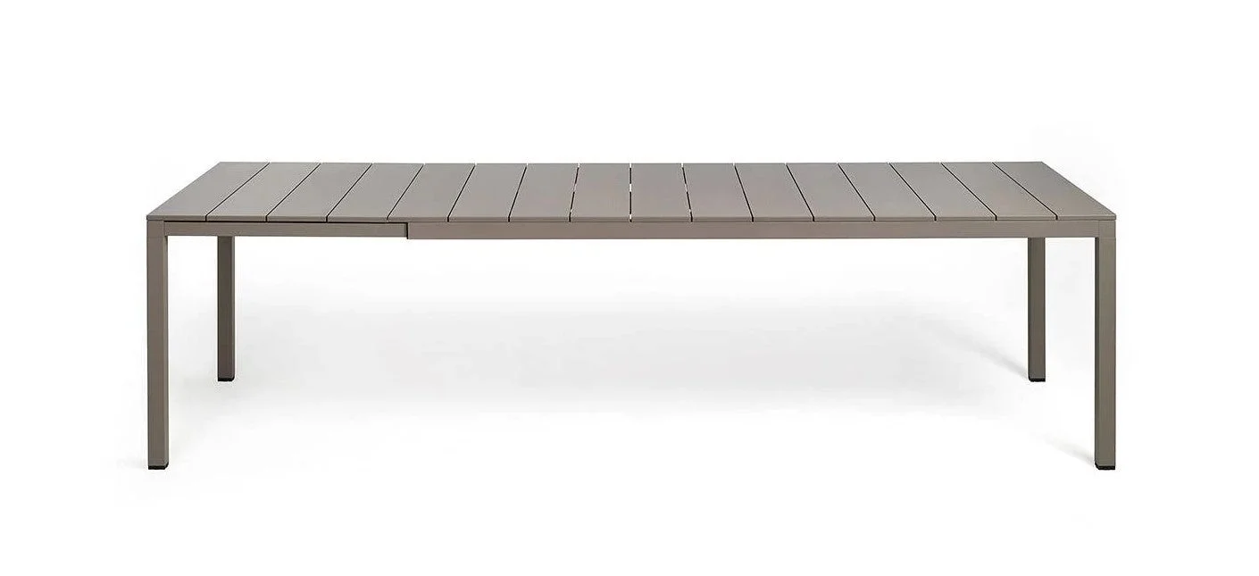 Nardi Tavolo Rio Alluminio 210 Extensible Rettangolare 210 / 280 x 100 Cm H 75 Cm Tortora
