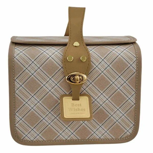 L'Arcolaio Bauletto Rettangolare Medio Vintage Brown 21,8x15,7x17 cm