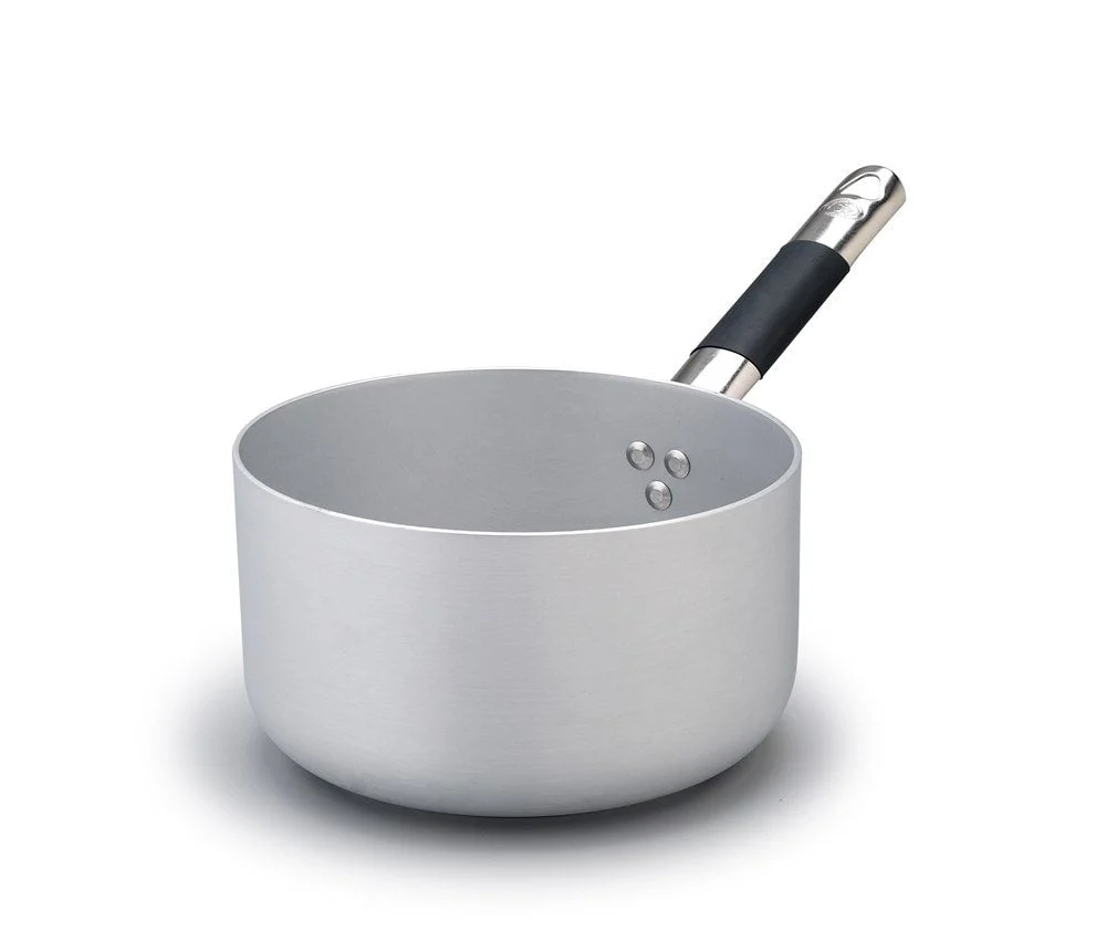 AGNELLI Casseruola Alta con Manico in Alluminio 3mm, Fondo Induzione D 16 cm