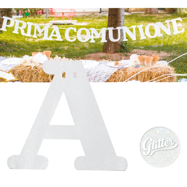 Givi Festone Prima Comunione 3 Mt Bianco con Glitter