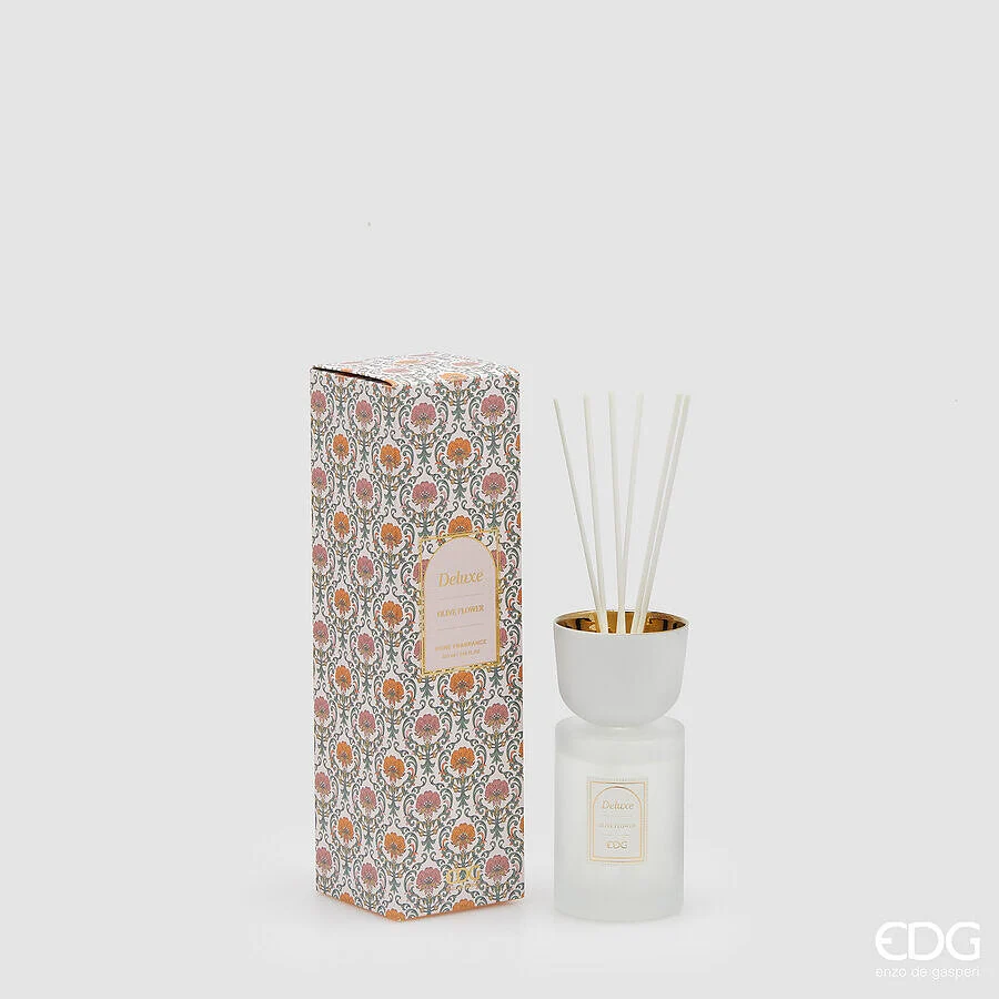 EDG Enzo De Gasperi Profumatore Bottiglia Deluxe 220 Ml H 15,5 Cm D 7 Cm Olive Flower Scatola Regalo