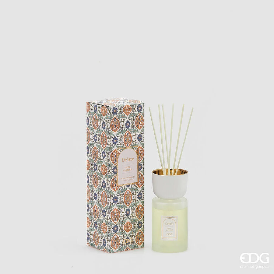 EDG Enzo De Gasperi Profumatore Bottiglia Deluxe 220 Ml H 15,5 Cm D 7 Cm Pure Gardenia Scatola Regalo