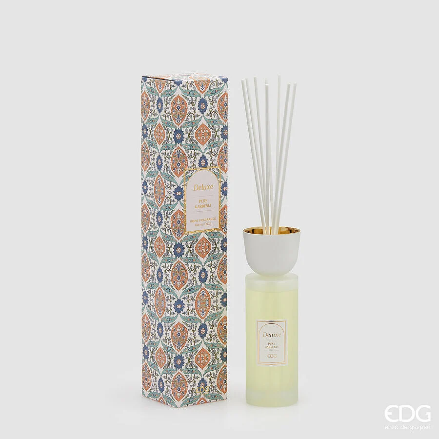 EDG Enzo De Gasperi Profumatore Bottiglia Deluxe 500 Ml H 24,5 Cm D 8 Cm Pure Gardenia Scatola Regalo