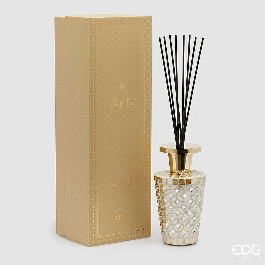 EDG Enzo De Gasperi Profumatore Bottiglia Agadir 1.000 Ml H 24 Cm D 13 Cm Ambra Marocchina