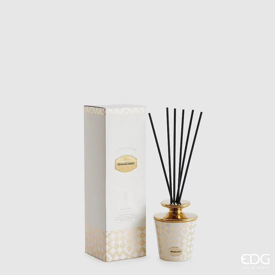 EDG Enzo De Gasperi Profumatore Bottiglia Enigma 200 Ml H 11,5 Cm Moroccan Amber Scatola Regalo