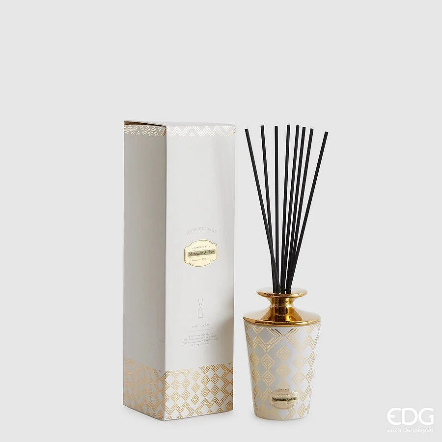 EDG Enzo De Gasperi Profumatore Bottiglia Enigma 400 Ml H 16 Cm Moroccan Amber Scatola Regalo