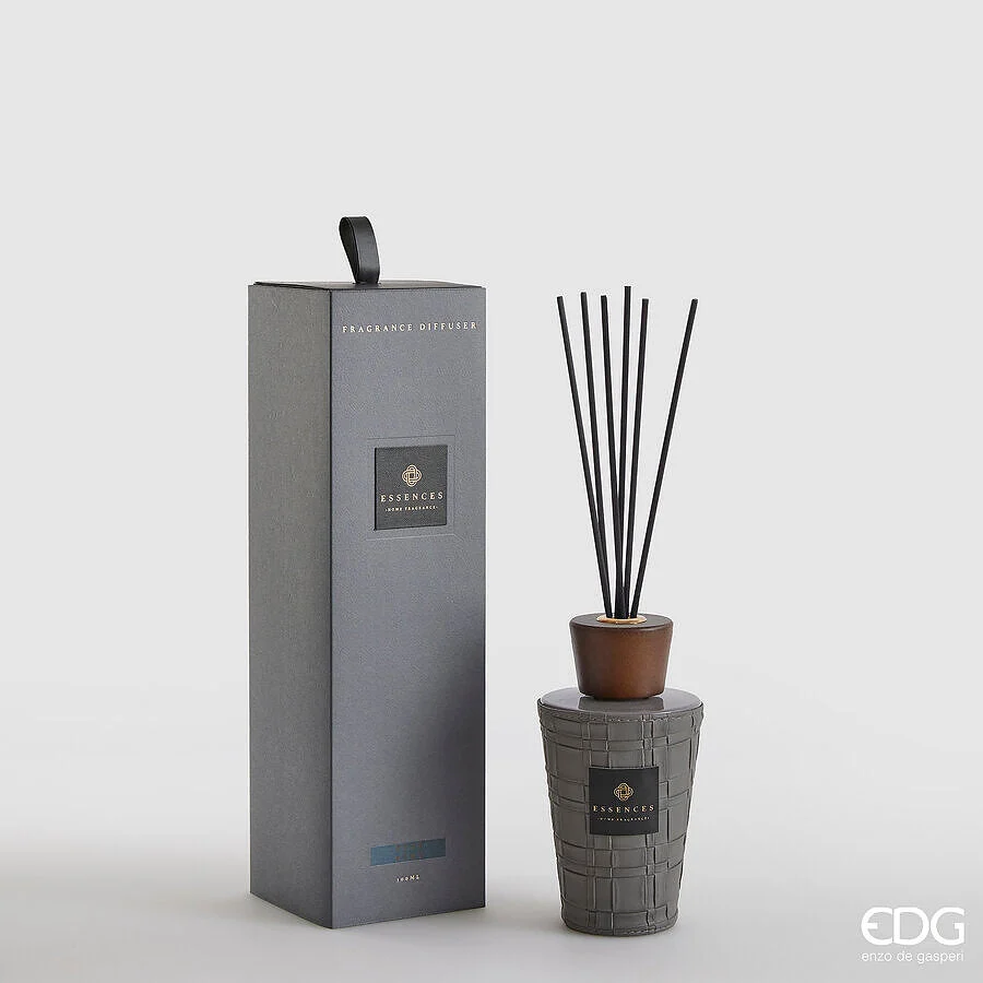 EDG Enzo De Gasperi Profumatore Bottiglia Cuir 300 Ml H 17 Cm Black Pepper Scatola Regalo