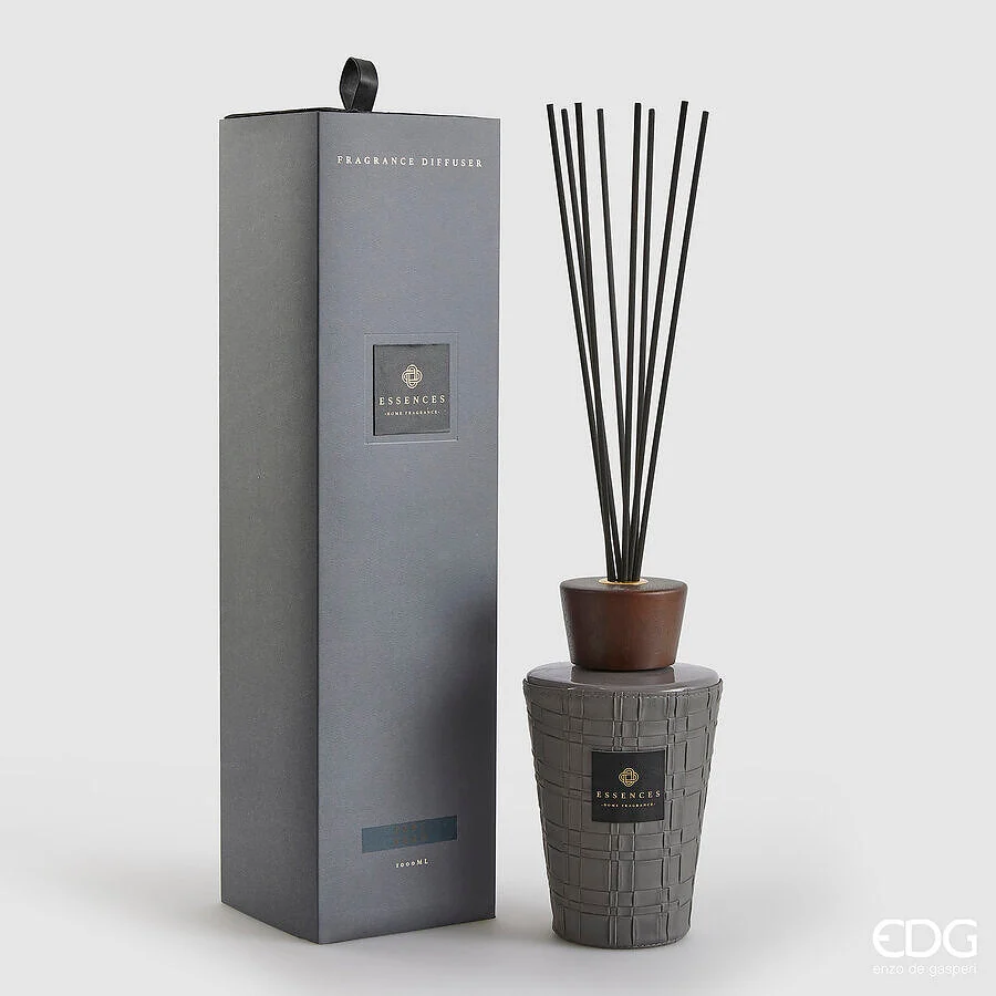 EDG Enzo De Gasperi Profumatore Bottiglia Cuir 1.000 Ml H 22 Cm Black Pepper Scatola Regalo