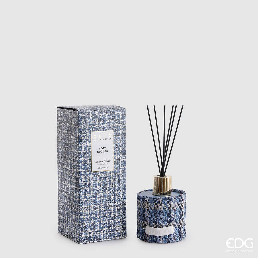 EDG Enzo De Gasperi Profumatore Bottiglia Boucle 500 Ml H 14 Cm Soft Clouds Scatola Regalo