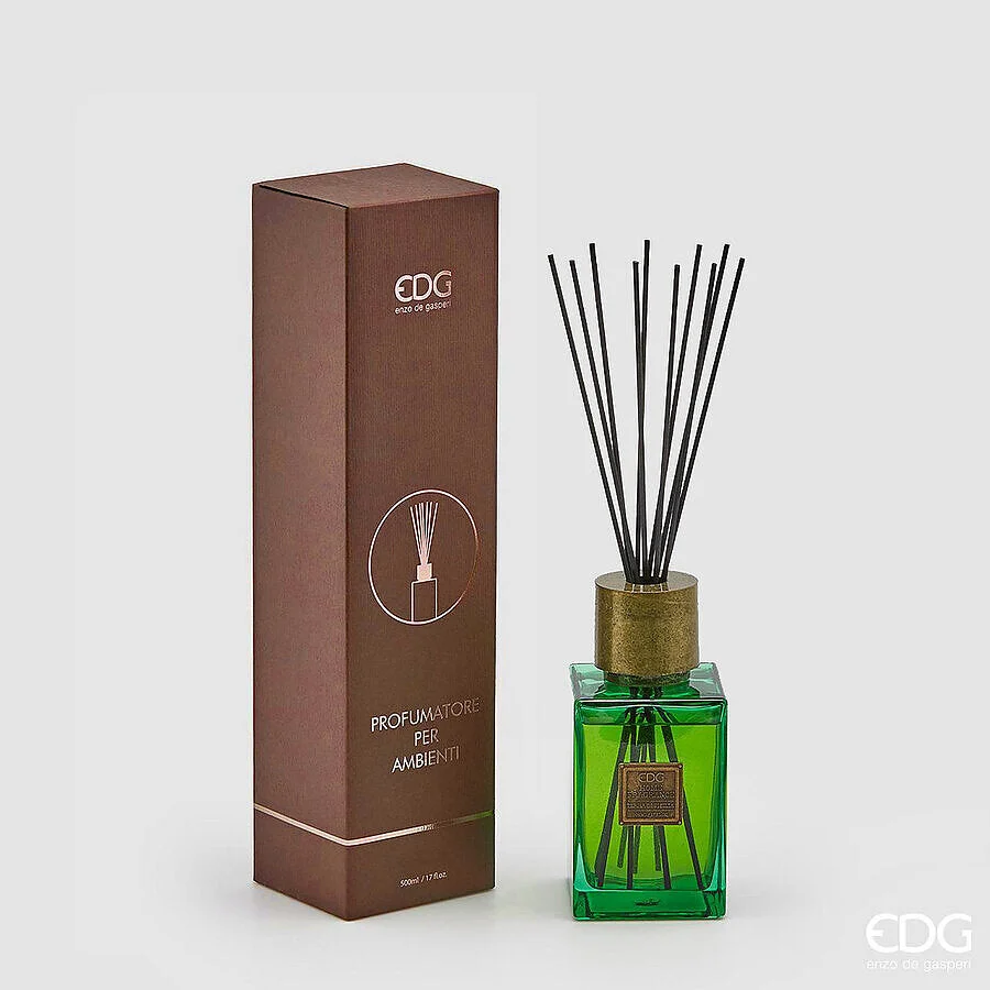 EDG Enzo De Gasperi Profumatore Bottiglia Quadrata 500 Ml H 17 Cm Herbal Treasure Scatola Regalo