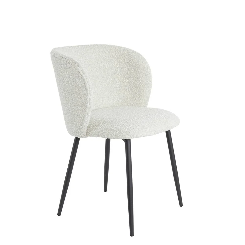 56x55x79 cm Sedia ELYNA riccio opaco crema-nero