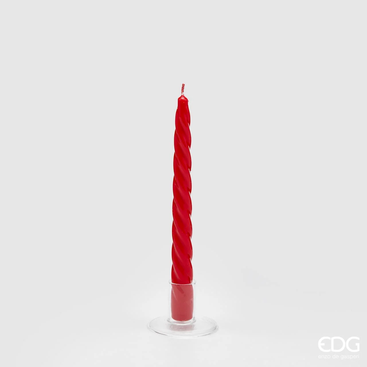 EDG Enzo De Gasperi Candela Stelo Twist H 23 Cm D 22 Mm Cf 10 Pz Red