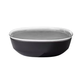 SILUETA INSALATIERA BASSA CON COPERCHIO BLACK CM 30 X 9,2