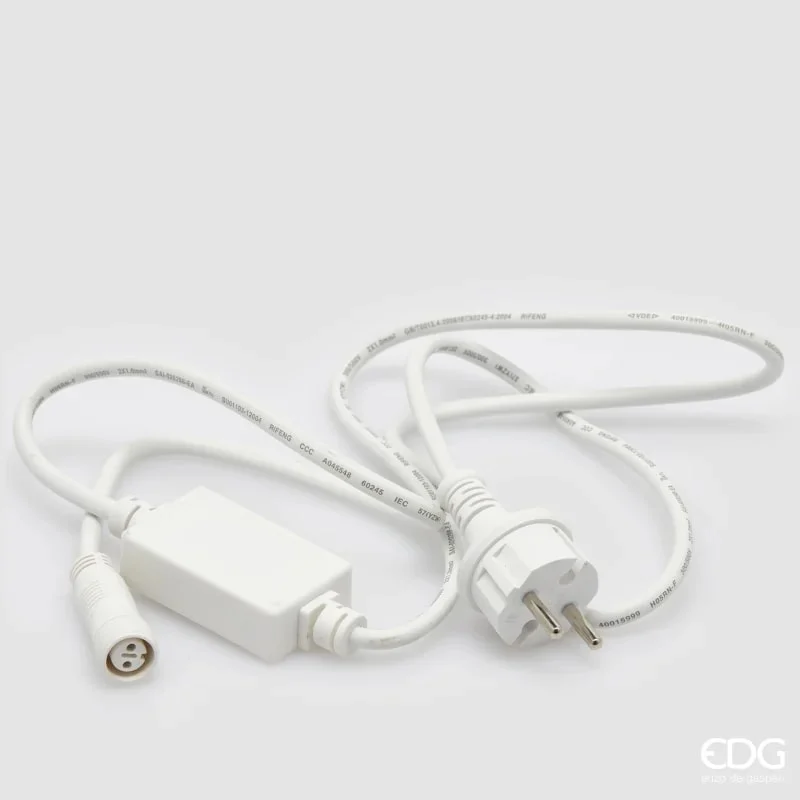 EDG Enzo De Gasperi Cavo Elettrico per Cascata 150 Cm IP44 White