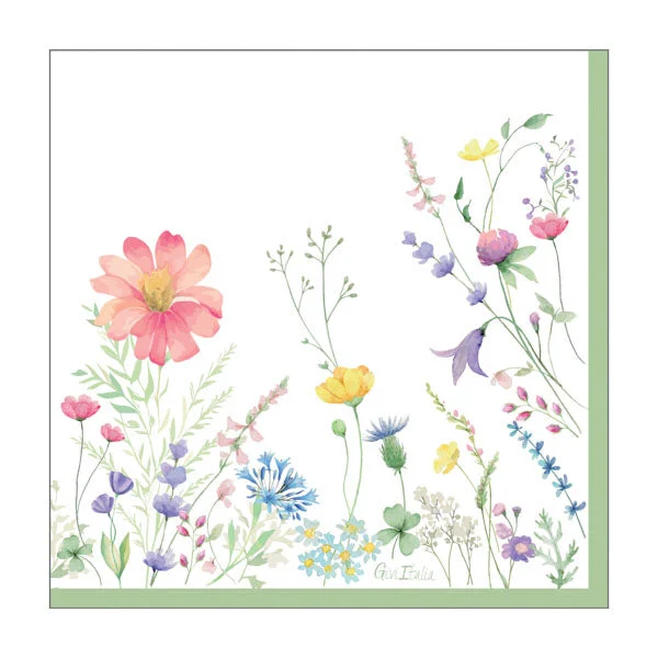 Givi Tovaglioli Il Giardino 33 x 33 Cm Cf 16 Pz Bianco